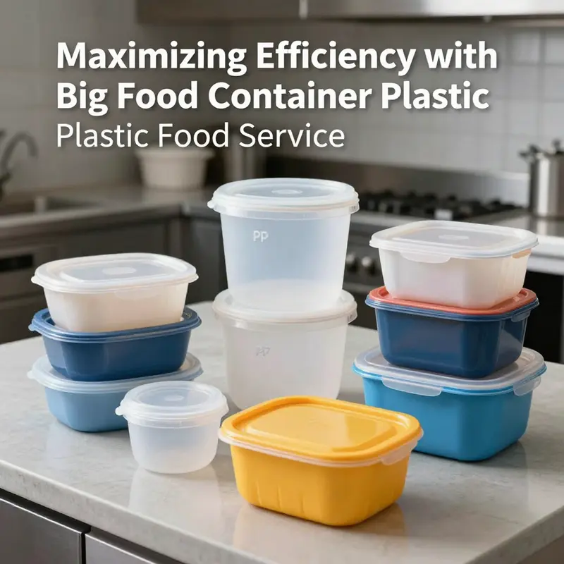 Diverse material options for big food containers highlight durability and versatility for food service.