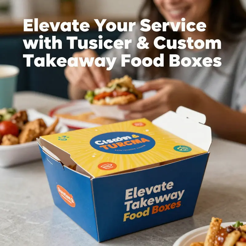 An array of sustainable takeaway food boxes, emphasizing eco-friendly materials.