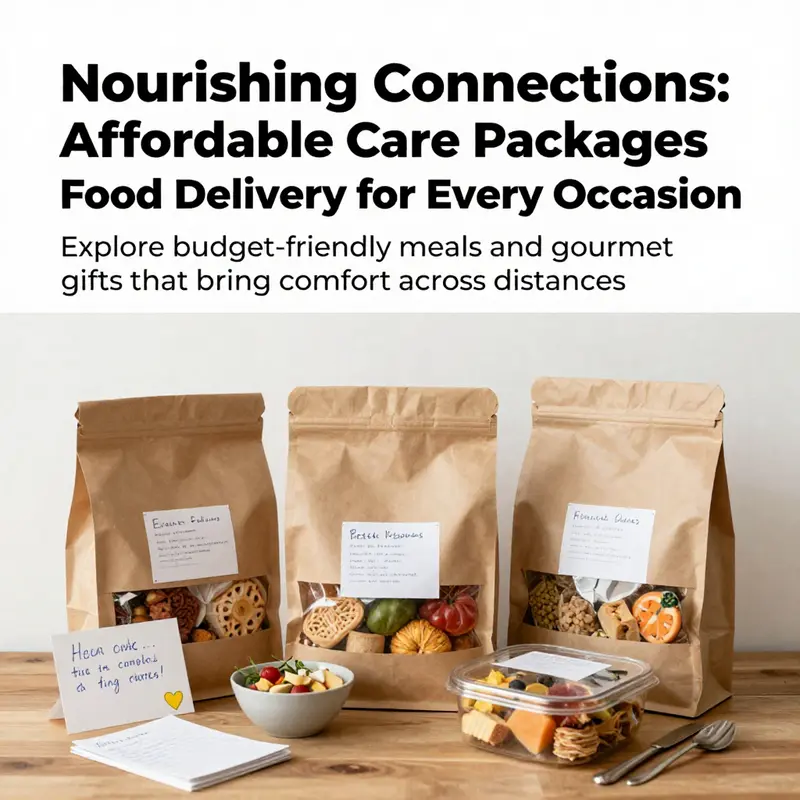 An array of colorful and thoughtfully packed care packages filled with food and love, ready to be sent to those in need.