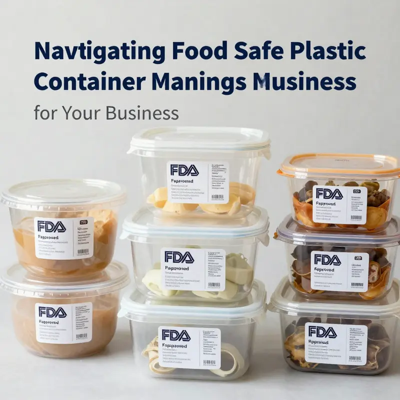 Different plastic containers displaying their Resin Identification Codes, essential for determining their safety for food contact.