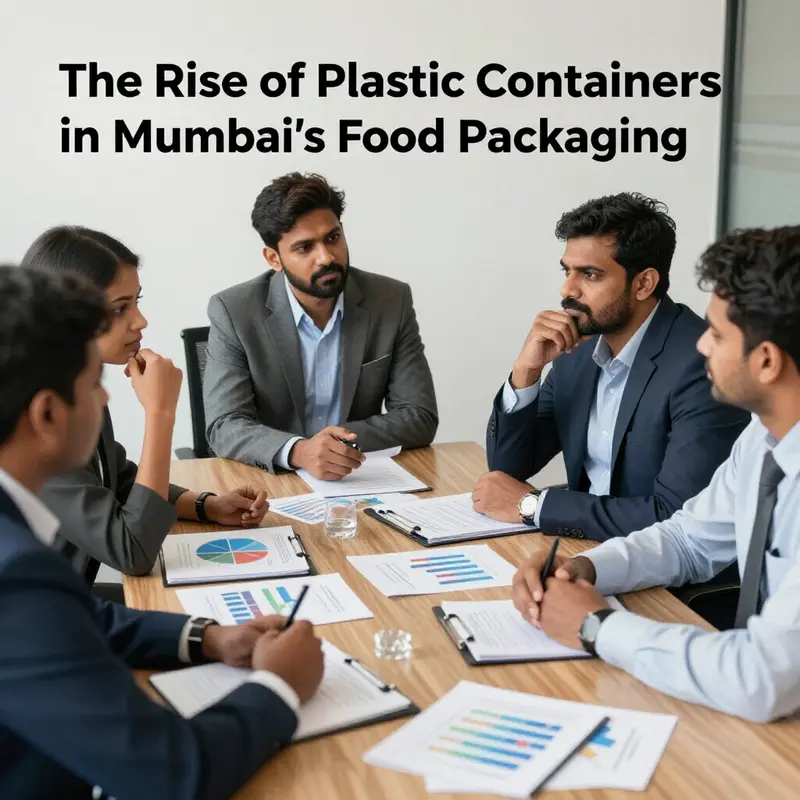 A variety of plastic containers commonly used for food packaging in Mumbai.