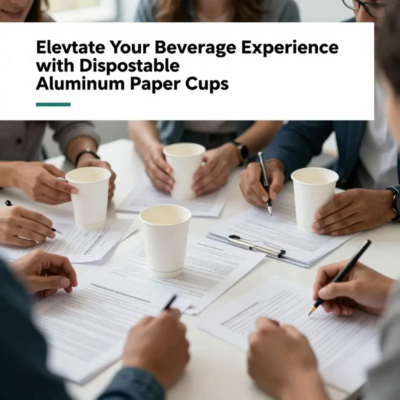 A showcase of various disposable aluminum paper cups emphasizing their innovative designs.