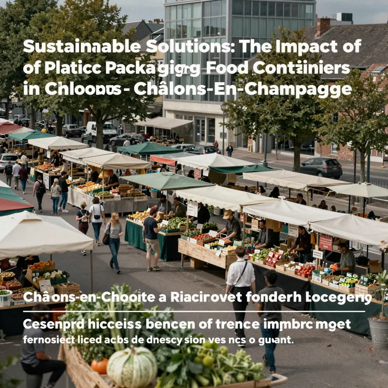 A scenic view of Châlons-en-Champagne, showcasing busy food markets that highlight the importance of sustainable packaging.