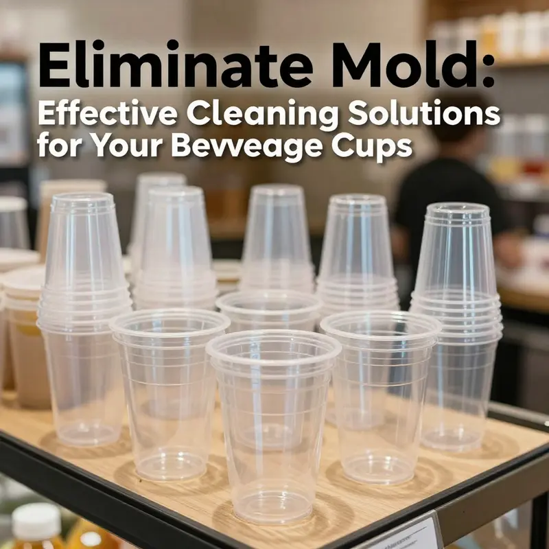 An array of clean plastic cups displayed, emphasizing hygiene and quality.