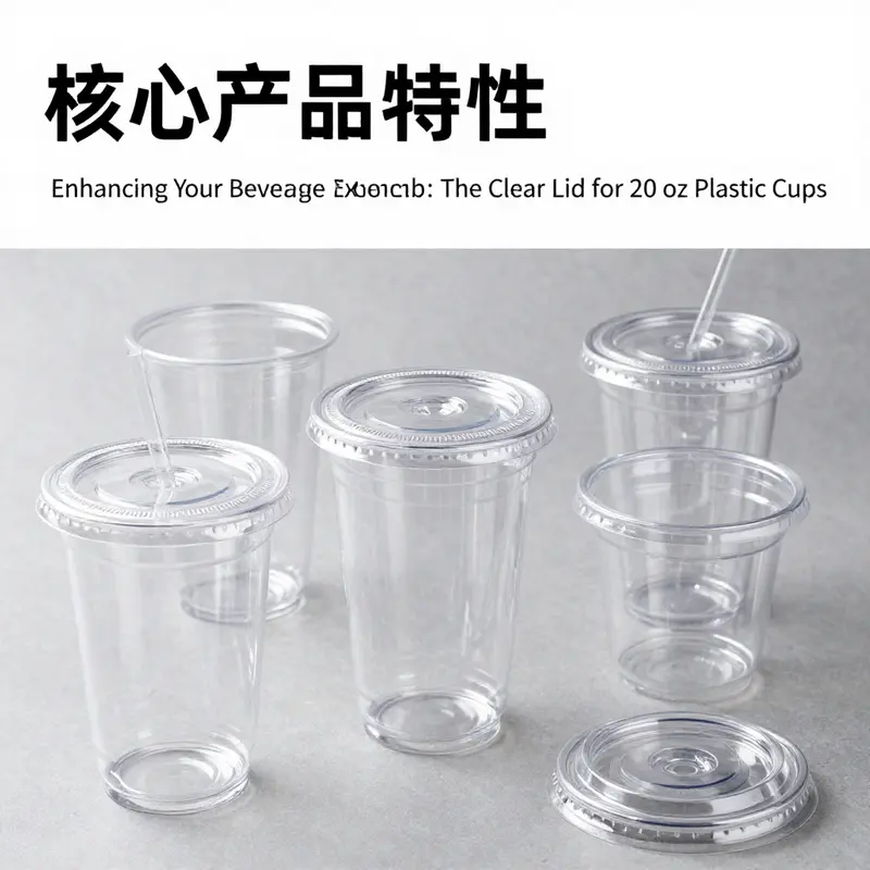 Diverse designs of clear lids for 20 oz plastic cups, highlighting their functionality and aesthetic appeal.