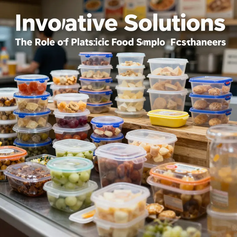 A range of plastic food containers ideal for sample storage and transport.