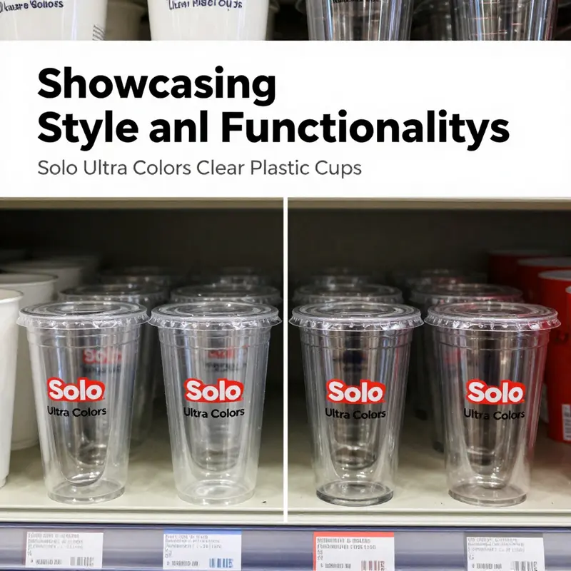The vibrant design and durability of Solo Ultra Colors Clear Plastic Cups enhance beverage presentation.