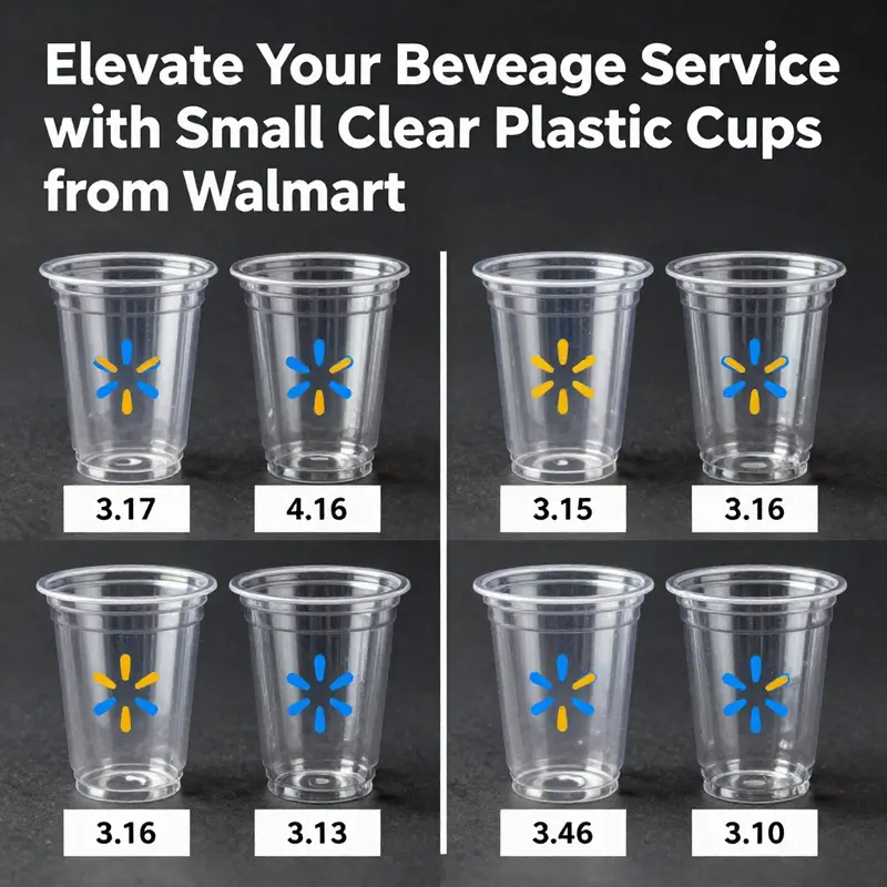 Detailed view of 7 oz clear plastic cups demonstrating their clarity and intended beverage use.