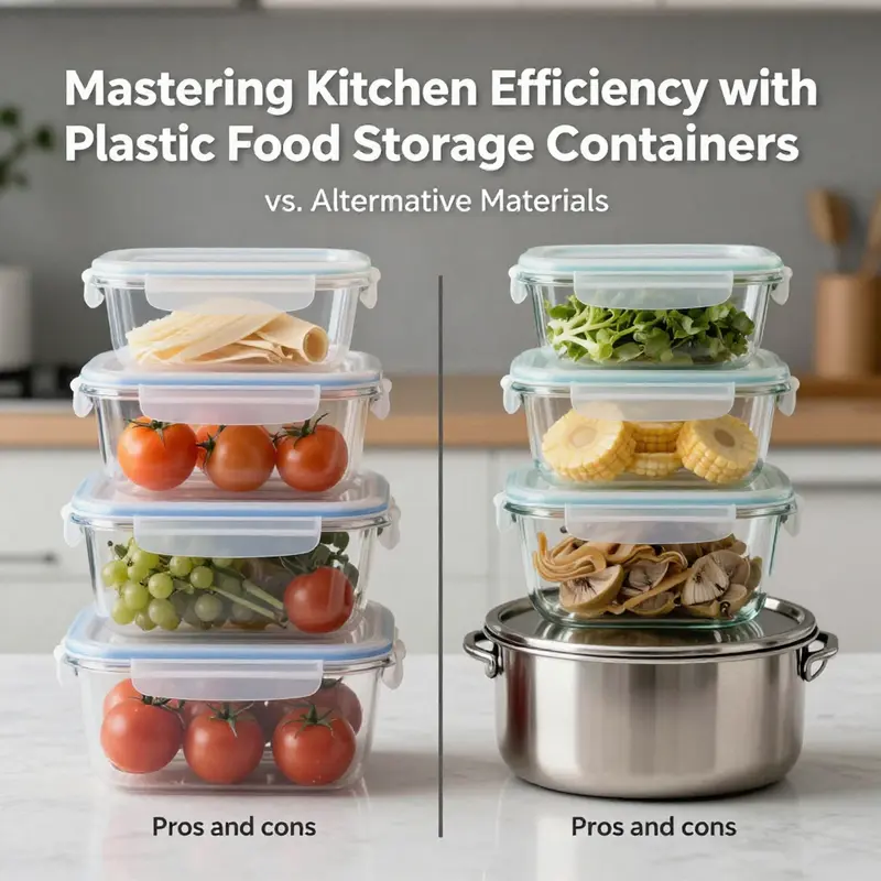 Different materials used in plastic food storage containers.