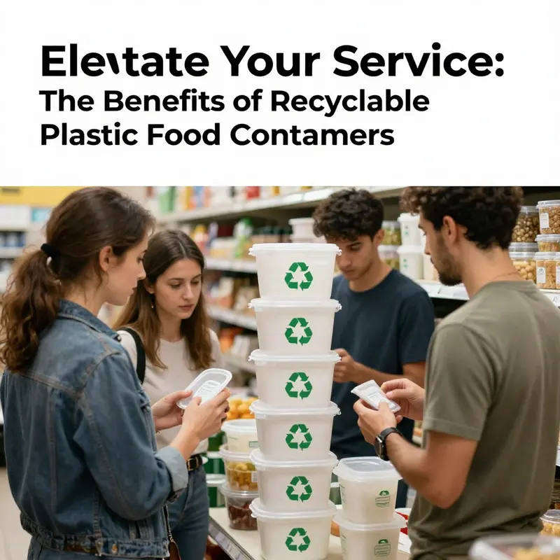 An array of recyclable plastic food containers used in diverse food services.