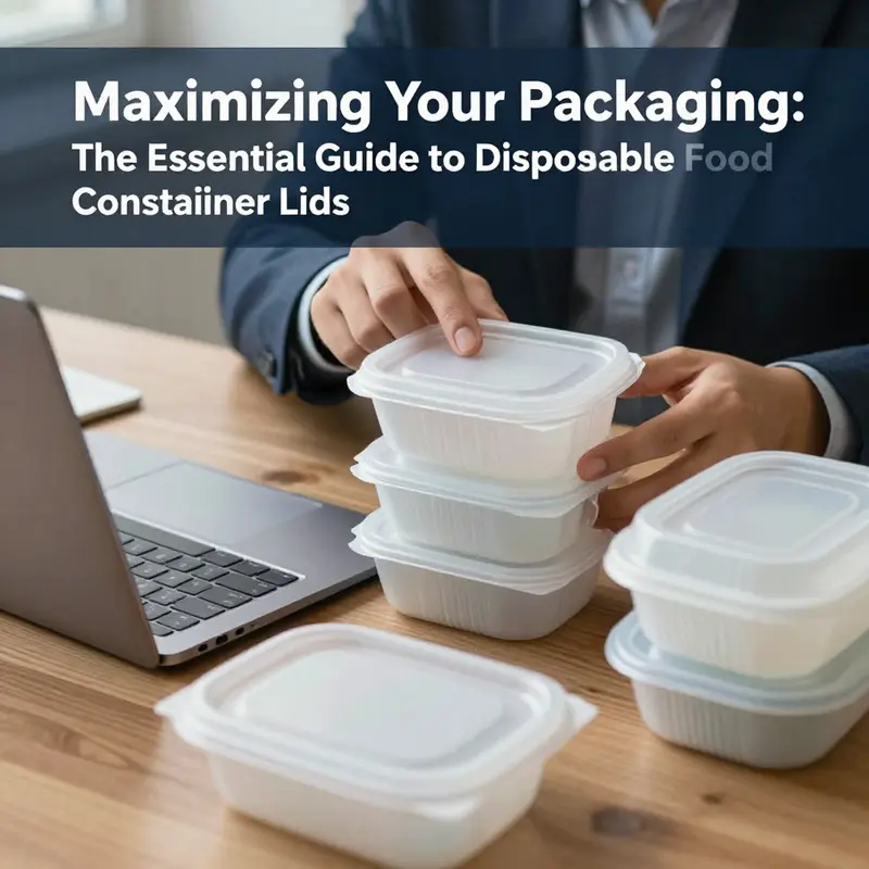 A collection of sustainable disposable food container lids exemplifying eco-friendliness and modern design.