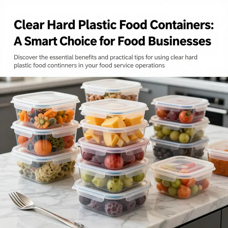 Colorful food items stored in clear hard plastic containers on a kitchen counter.