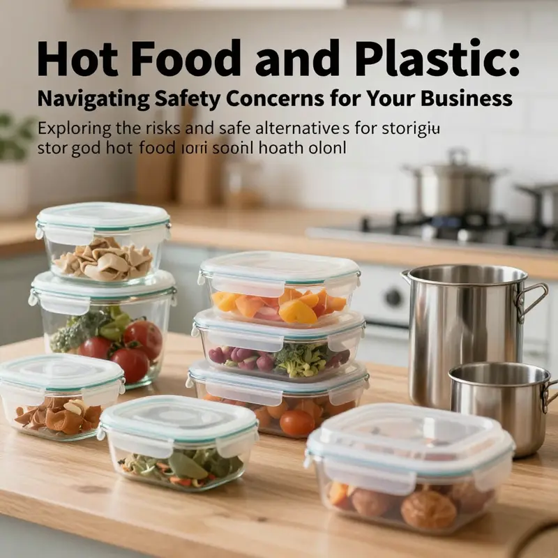 A kitchen featuring glass and stainless steel containers for hot food storage.