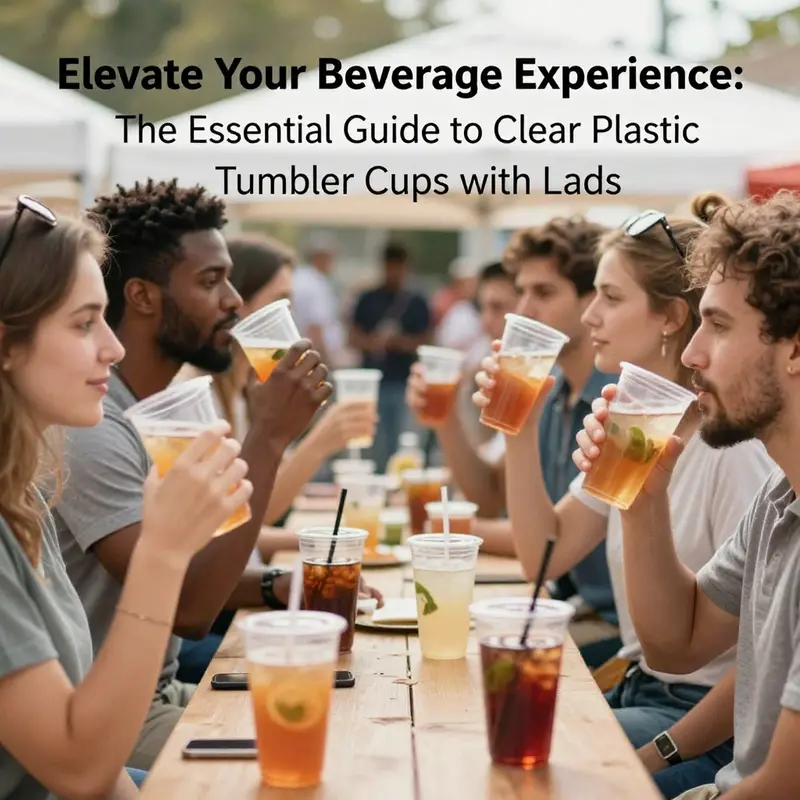 A festive outdoor gathering with people enjoying drinks from clear plastic tumbler cups, highlighting their popularity and versatility.