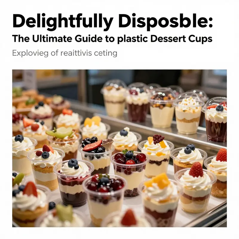 A beautiful assortment of filled disposable plastic dessert cups, demonstrating their attractive use in food service and event catering.
