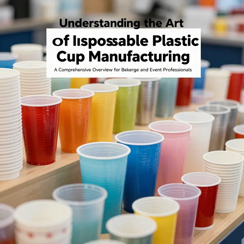 An attractive assortment of disposable plastic cups in various designs and colors.