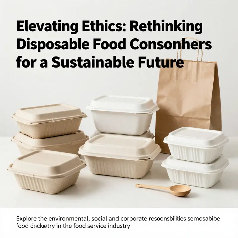 An array of environmentally friendly food packaging options on a clean background, representing sustainable practices.