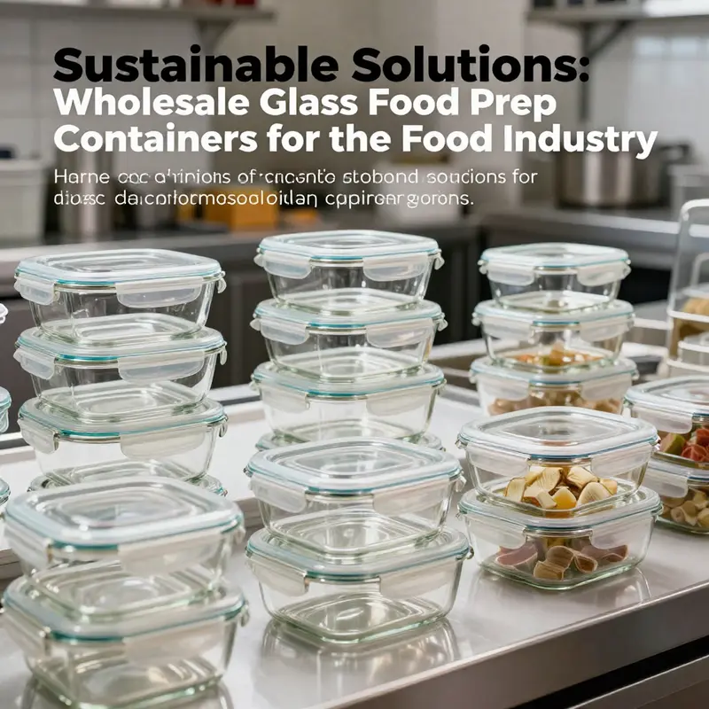 A visually appealing display of glass food prep containers in a kitchen environment, highlighting their functionality and eco-friendliness.