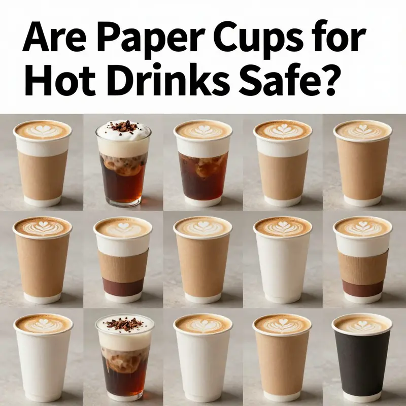 An assortment of hot beverages in safe, effective paper cups, representing the focus on choosing the right containers for customer safety.