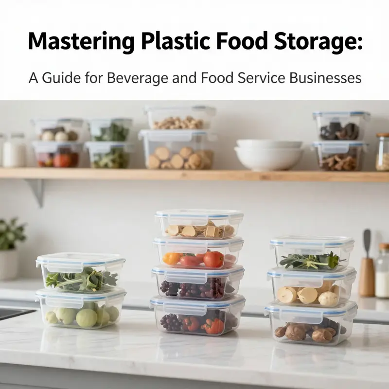 A modern kitchen filled with organized plastic food storage containers, illustrating effective food storage solutions.