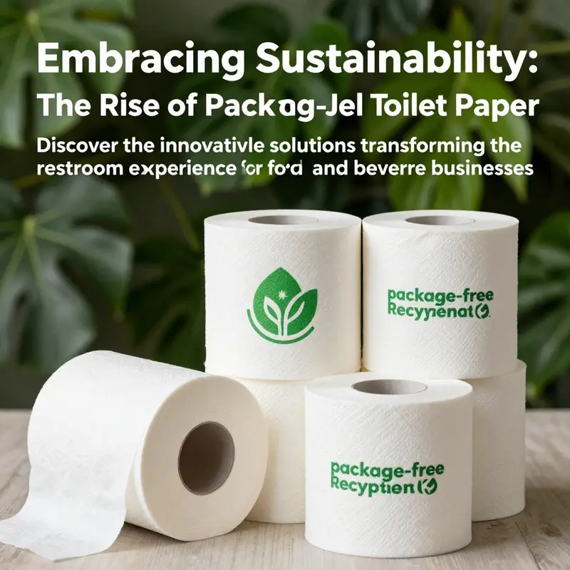 A visually striking representation of package-free recycled toilet paper rolls surrounded by greenery.