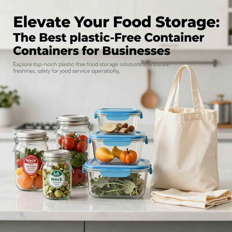 A colorful collection of plastic-free food containers, representing a sustainable approach to food storage.