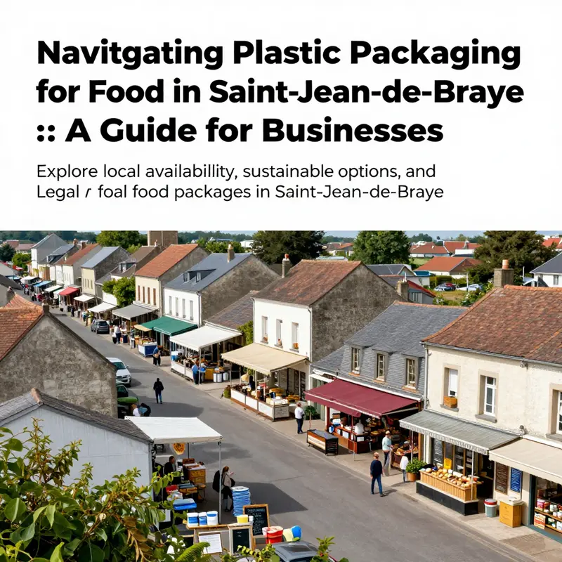 Panoramic view of Saint-Jean-de-Braye with active food businesses engaging in diverse packaging methods.