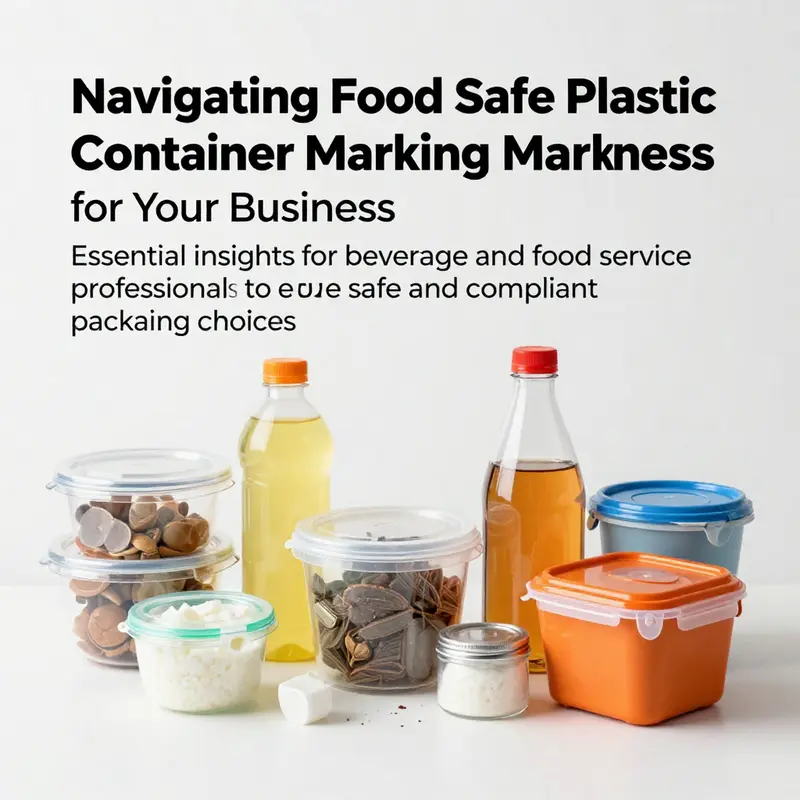 An assortment of safe food packaging materials arranged on a clean background, emphasizing food safety knowledge.