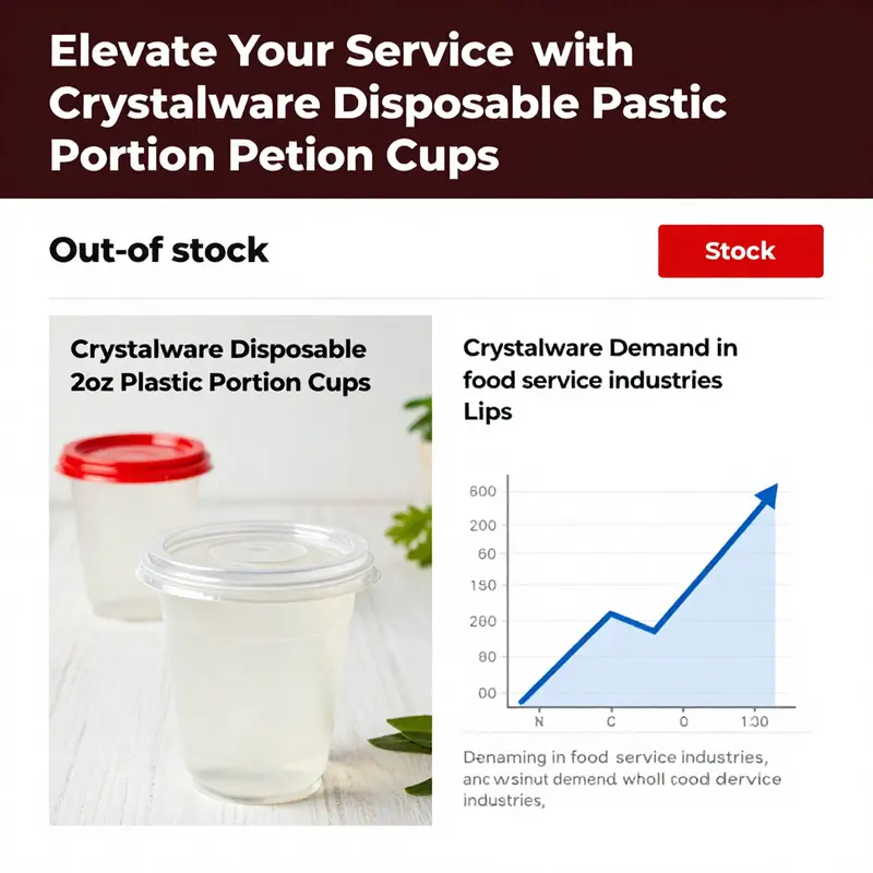 Crystalware Disposable 2oz Portion Cups: Lightweight yet durable, perfect for hot and cold items.