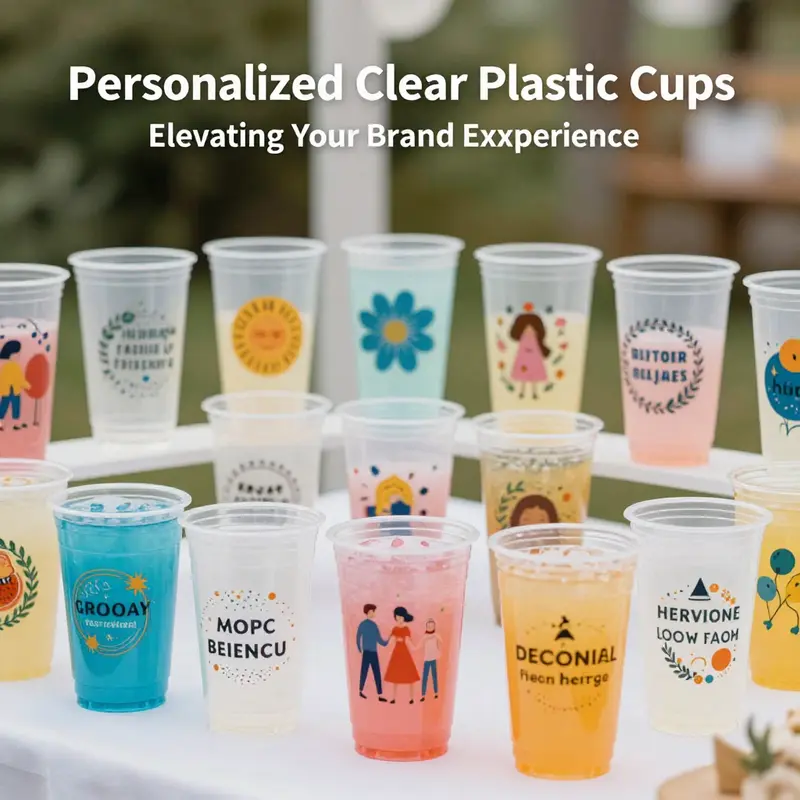Innovative 3D printed clear plastic cups showcase unique design capabilities.