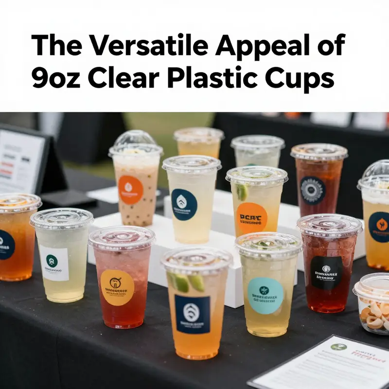 High-quality 9oz clear plastic cups made from BPA-free materials, designed for both durability and aesthetic appeal.