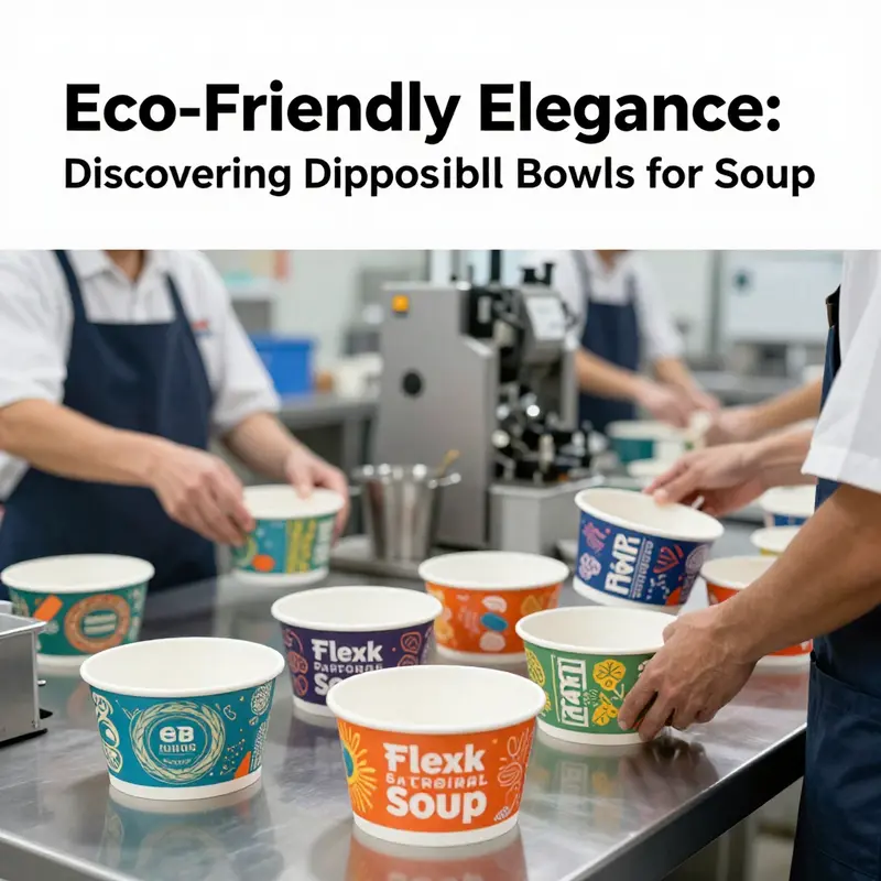 A variety of eco-friendly disposable soup bowls made from sustainable materials.