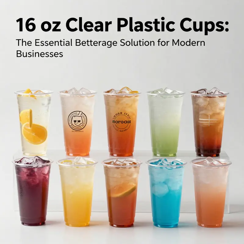 High-quality PET material ensures clarity and durability for 16 oz clear plastic cups.
