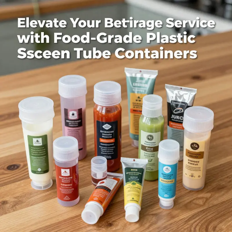 A variety of food-grade plastic screw tubes made from different materials, illustrating their unique properties.