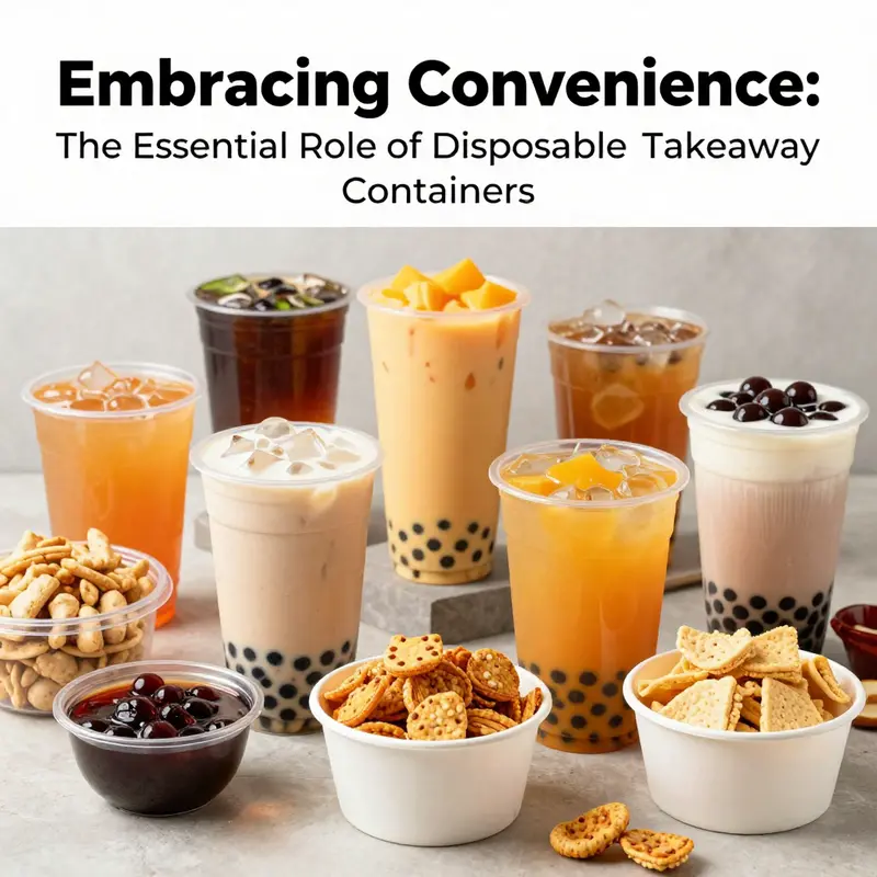Assorted disposable takeaway containers showcasing their versatility in food service.