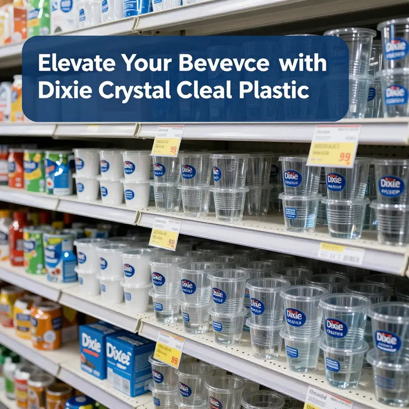 The durable design and clarity of Dixie Crystal Clear Plastic Cups enhance beverage presentation.