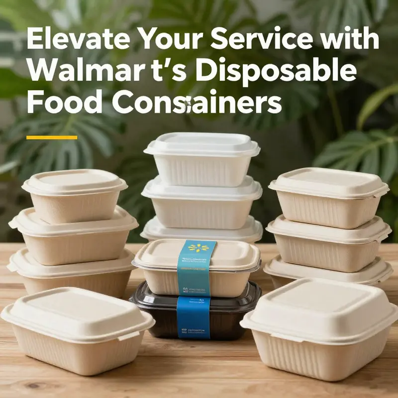 A variety of disposable food containers highlighting their functionality and suitability for different food services.
