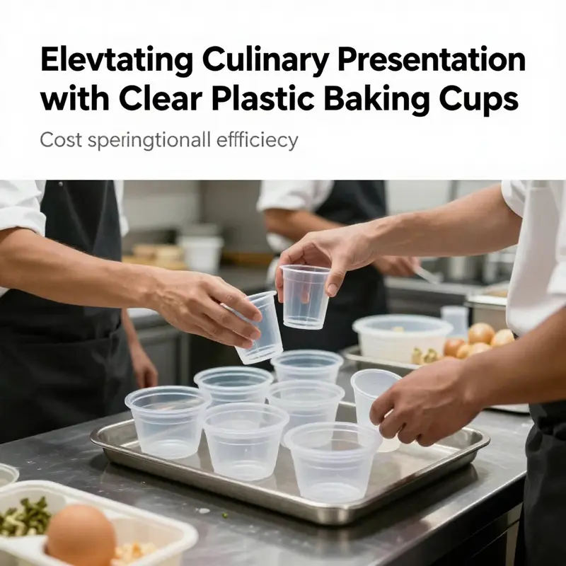 Sleek and durable clear plastic baking cups ready for culinary use.