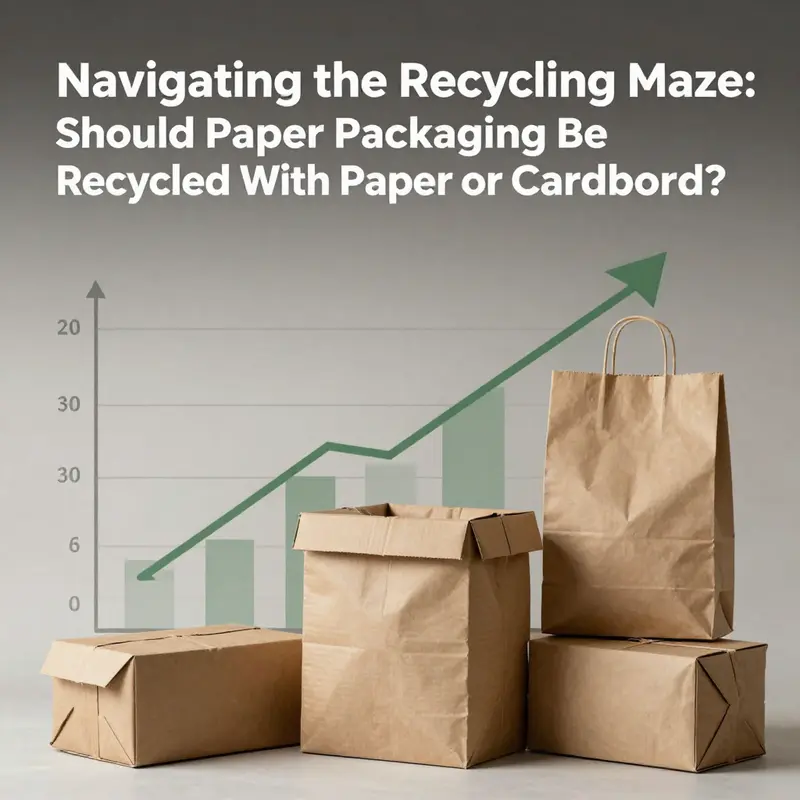 An assortment of recyclable paper packaging materials ready for the recycling process.
