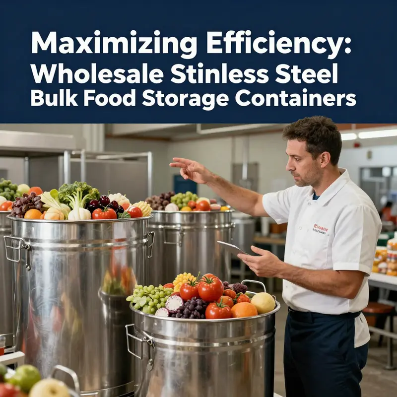 Highlighting the premium features of stainless steel bulk food storage containers.