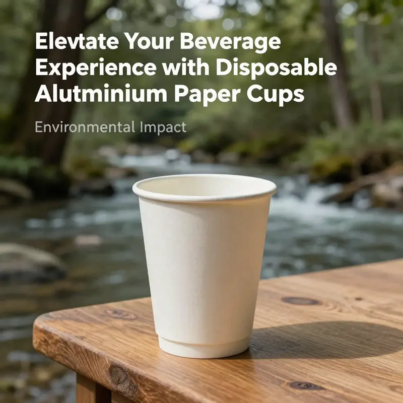 A showcase of various disposable aluminum paper cups emphasizing their innovative designs.