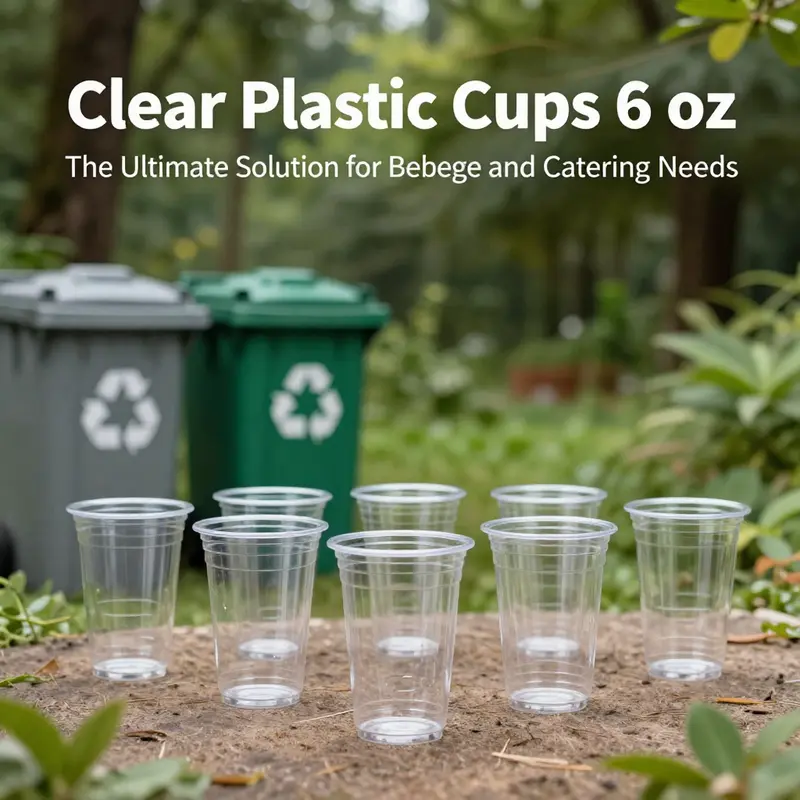 The manufacturing process of 6 oz clear plastic cups, highlighting the machinery and materials used.