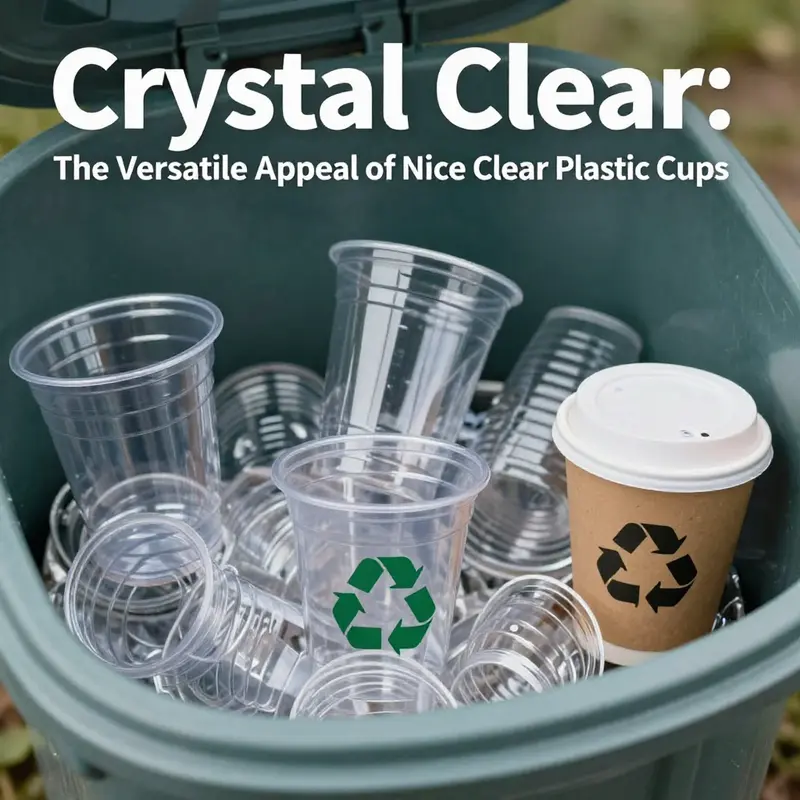 Various types of clear plastic cups illustrating their versatility and uses in beverage service.