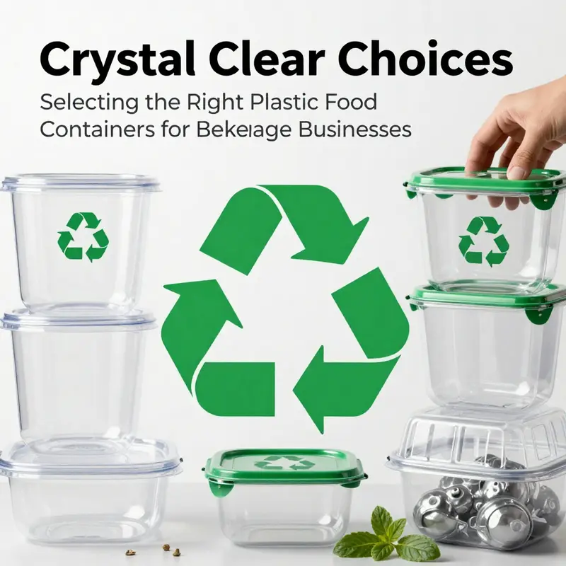 Various clear plastic materials commonly used in food containers.