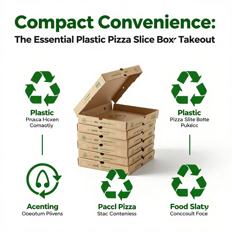 Detailing the specifications of plastic pizza slice boxes designed for compact and efficient food takeout.