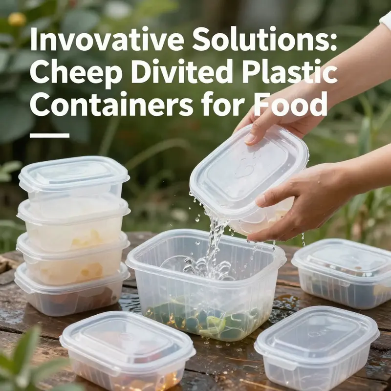 Cheap divided plastic containers effectively organize meals for easy prep and distribution.