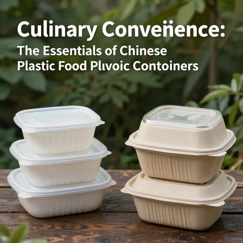 A showcase of diverse Chinese food plastic takeout container types tailored for a variety of cuisines.