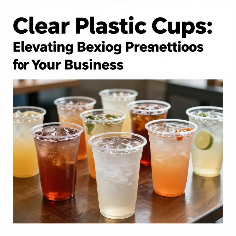 A collection of clear plastic cups filled with vibrant beverages in a casual dining environment.