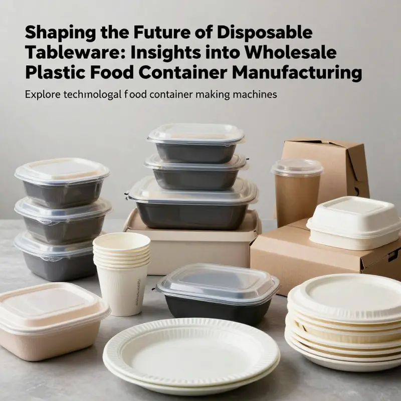 An aesthetically arranged variety of disposable food containers showcasing different shapes, sizes, and uses.