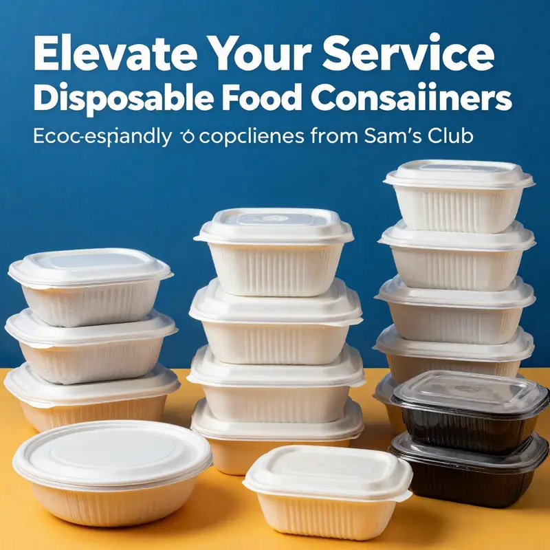 Colorful and varied disposable food containers suitable for different culinary needs.